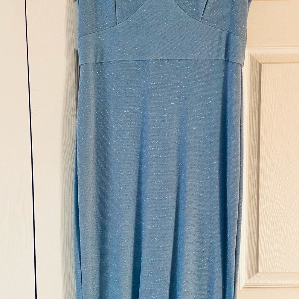 Blue evening gown